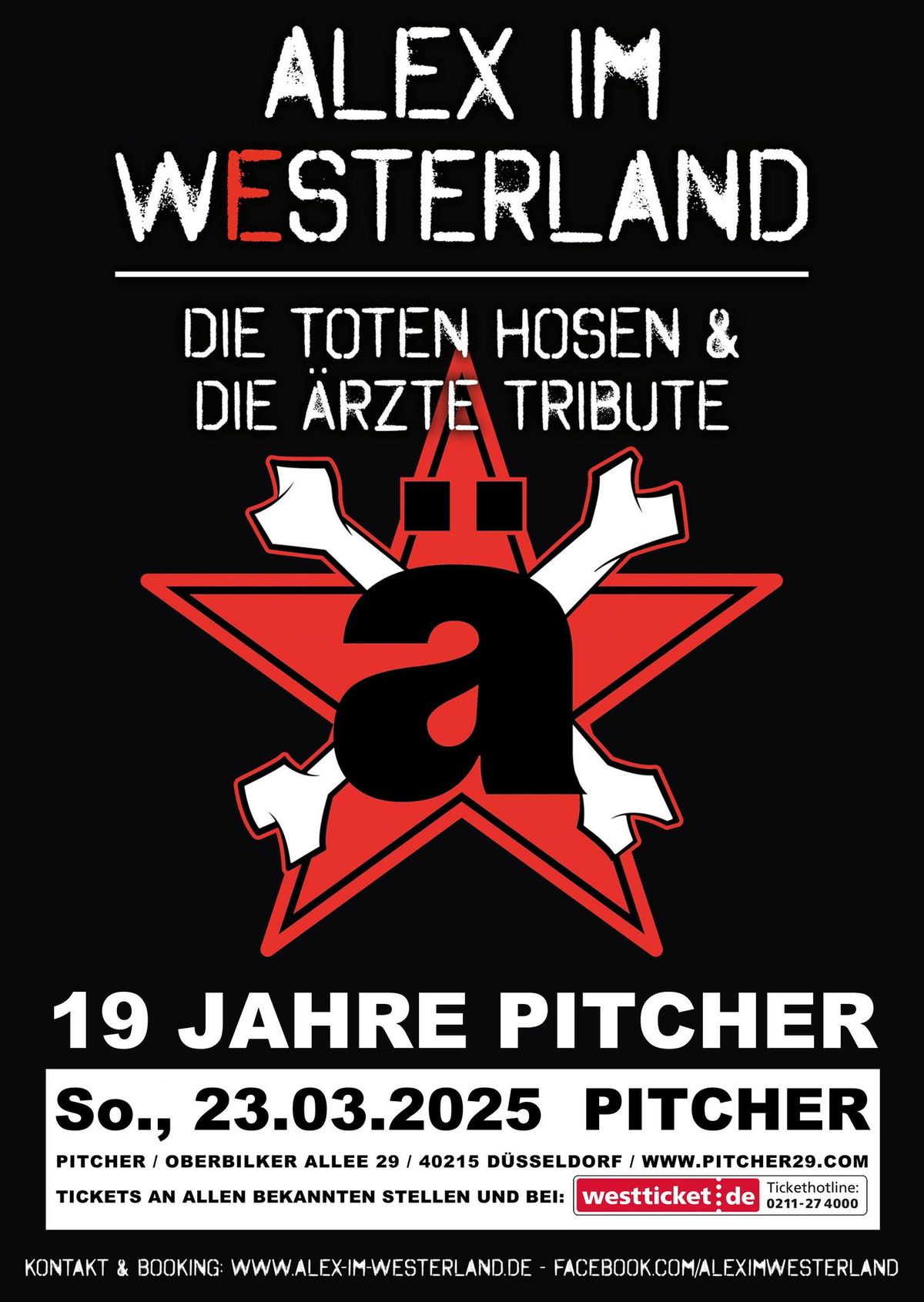 ALEX IM WESTERLAND covern DIE \u00c4RZTE & DIE TOTEN HOSEN:  \u201e19 JAHRE PITCHER\u201c