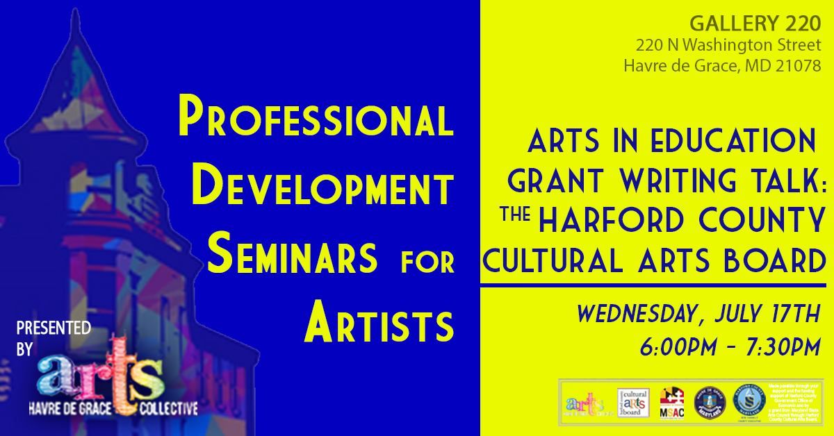 Professional Development Seminars for Artists: "Organizational Grant Writing with HCCAB"