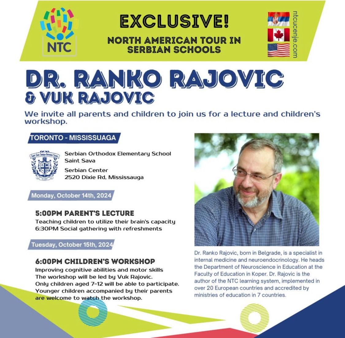 Dr. Ranko Rajovic in Toronto | Parents\u2019 Lecture