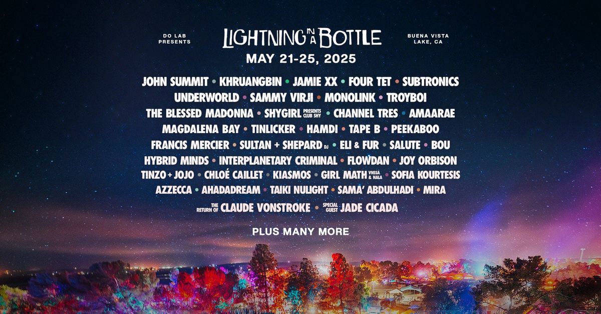 Lightning In A Bottle with John Summit, Khruangbin, Jamie **, and more (5-Day Pass)