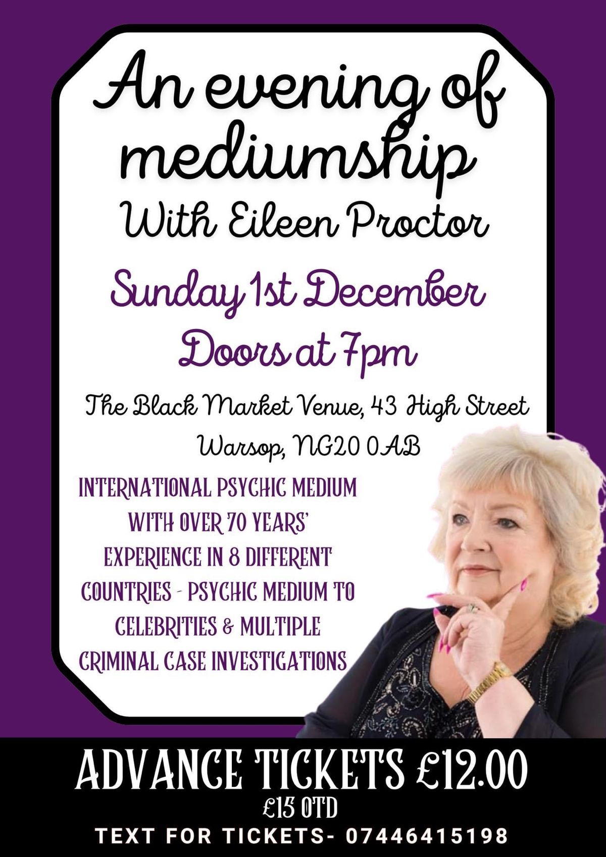 An evening of Mediumship with Eileen Proctor 