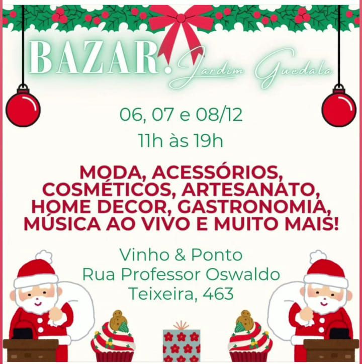 Bazar de Natal Jardim Guedala Morumbi S\u00e3o Paulo \ud83c\udde7\ud83c\uddf7