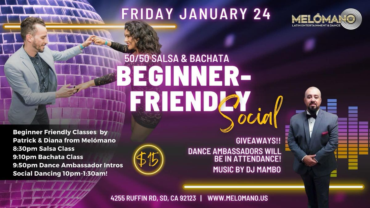  The Mel\u00f3mano Beginner Friendly Salsa & Bachata Sosical! 1\/24!