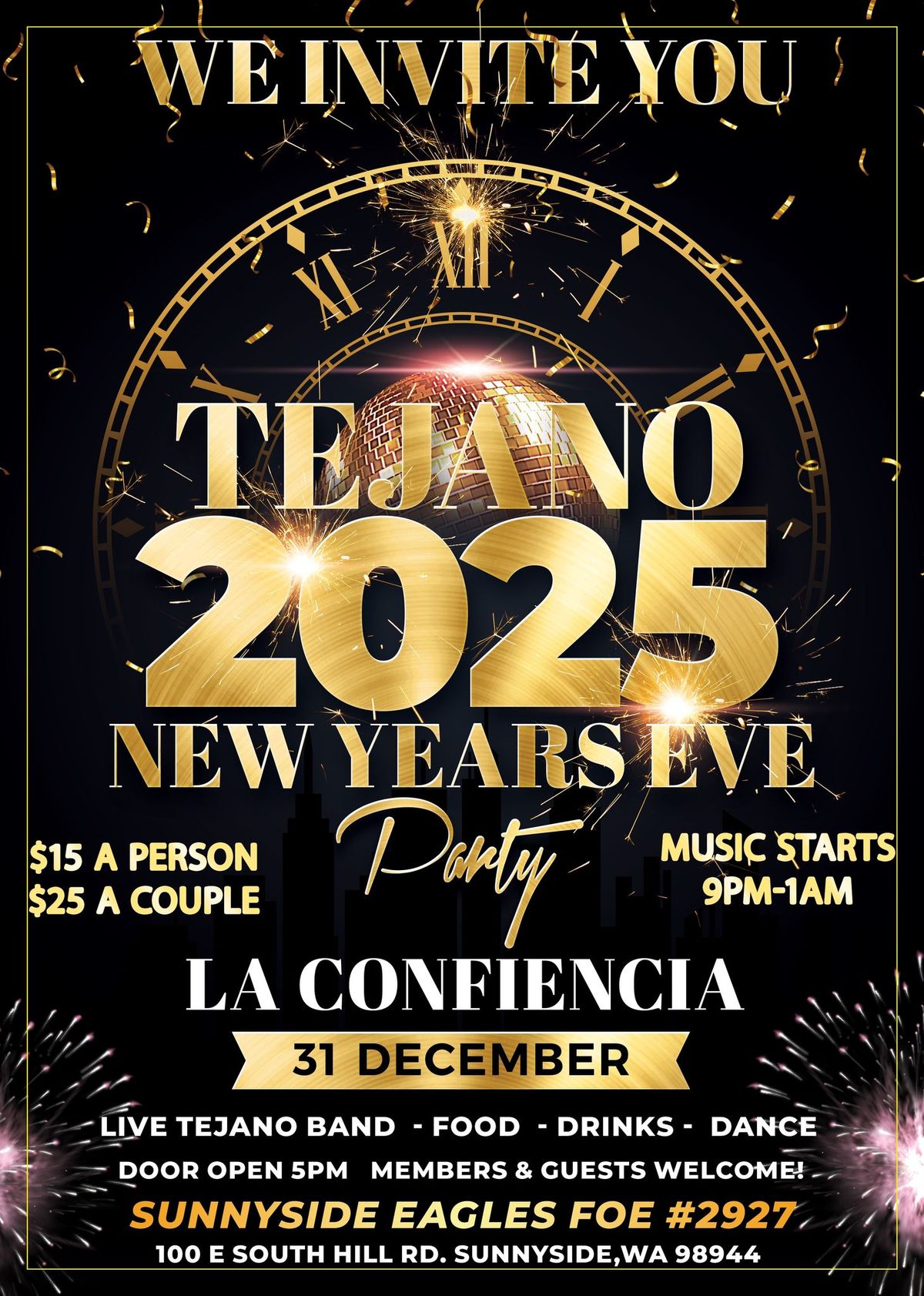 NEW YEARS TEJANO LIVE BAND PARTY