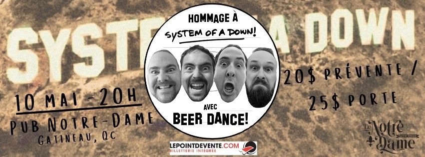 Hommage \u00e0 System of a Down Tribute au Pub Notre-Dame