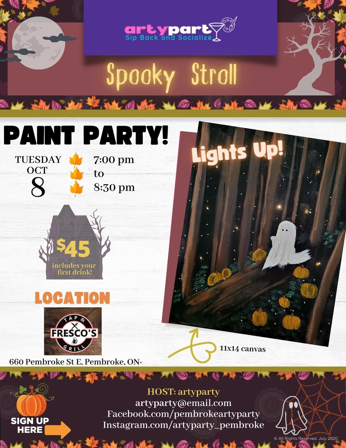 Paint Party! "Spooky Stroll"