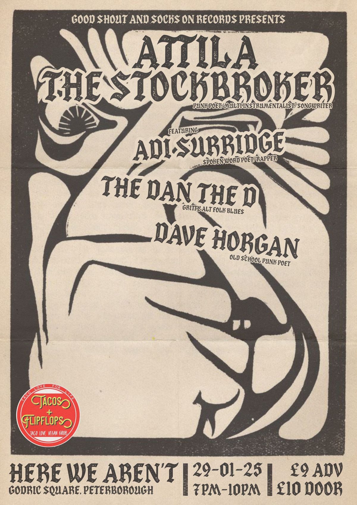 Attila the Stockbroker at Here We Aren't featuring: Adi Surridge\/ The Dan The D\/ Dave Horgan