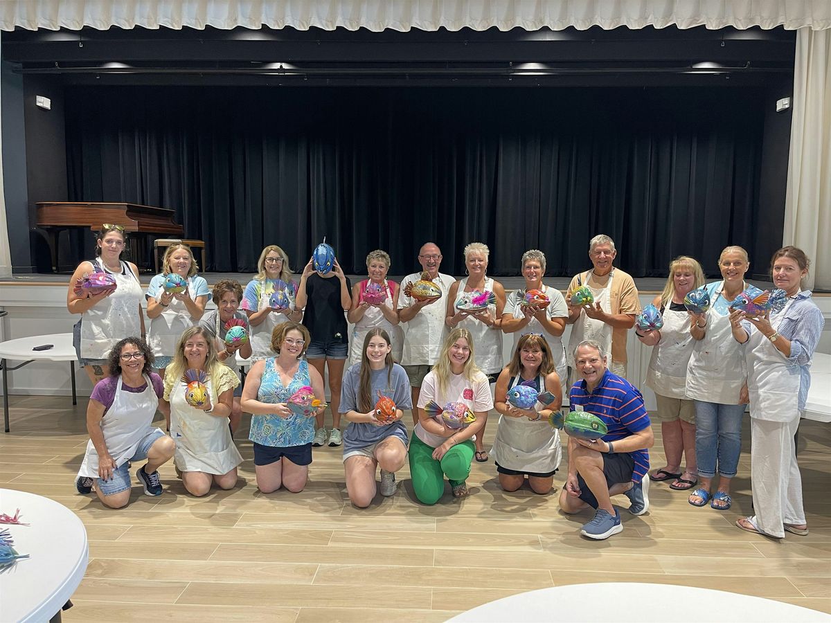 Coconut Fish Painting Party with Laura Ball