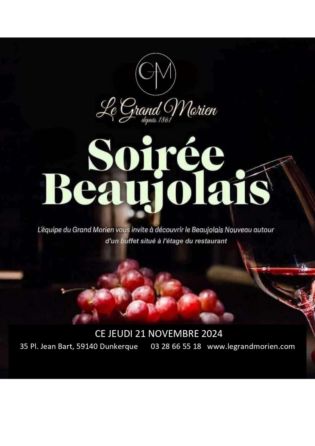 Soir\u00e9e Beaujolais au Grand Morien 