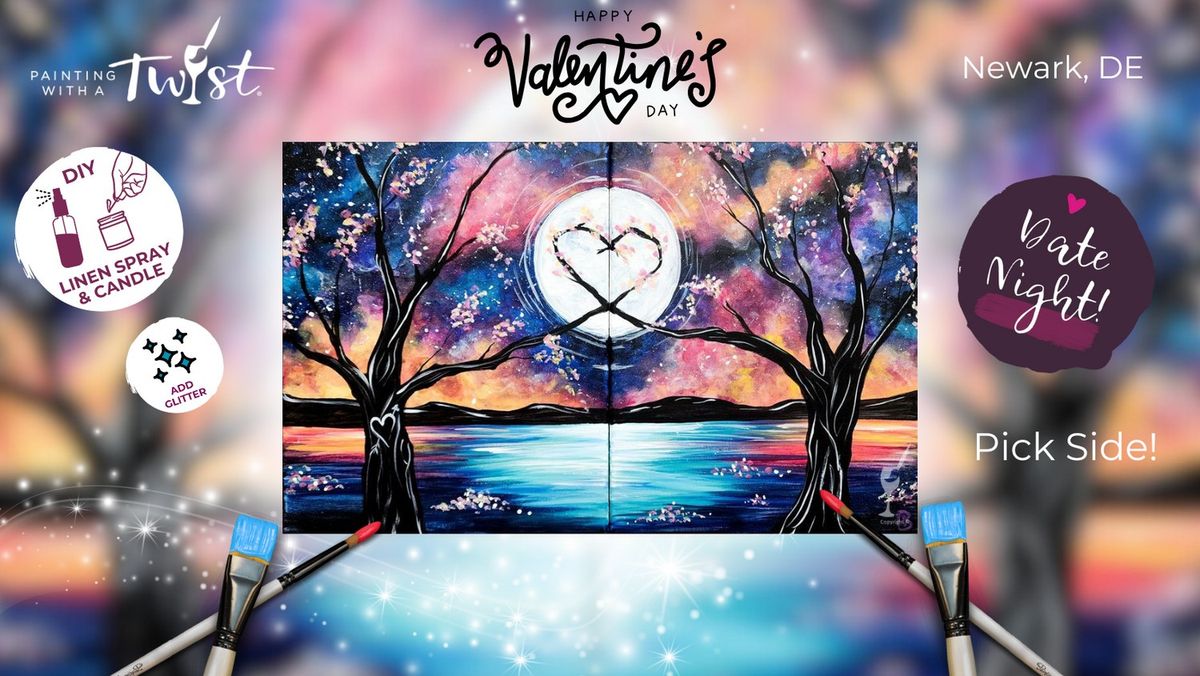 Paint & Sip - Valentine's Weekend - Date Night: Galaxy Love (Candles & Other Add-Ons)