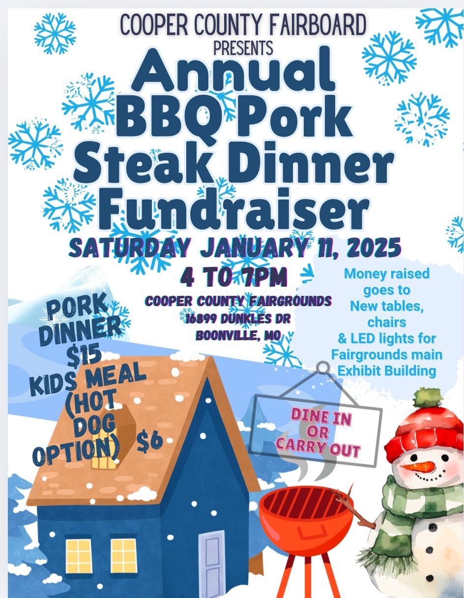 Cooper Co Fairboard Annual Fundraiser BBQ Pork Dinner