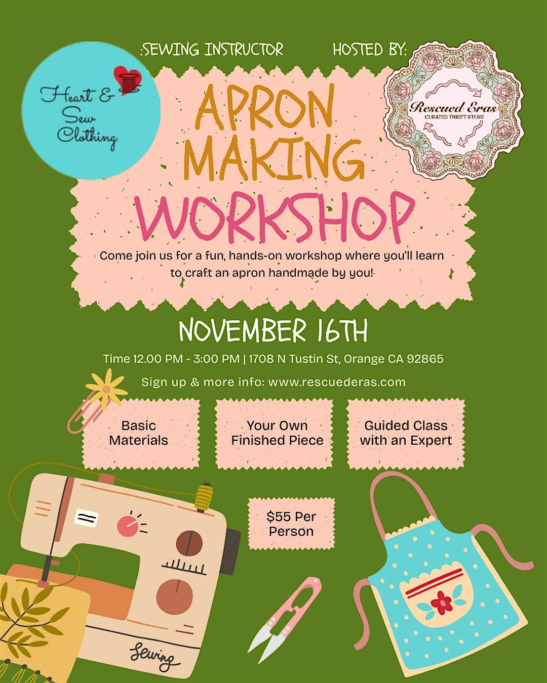 Holiday Apron Making Workshop