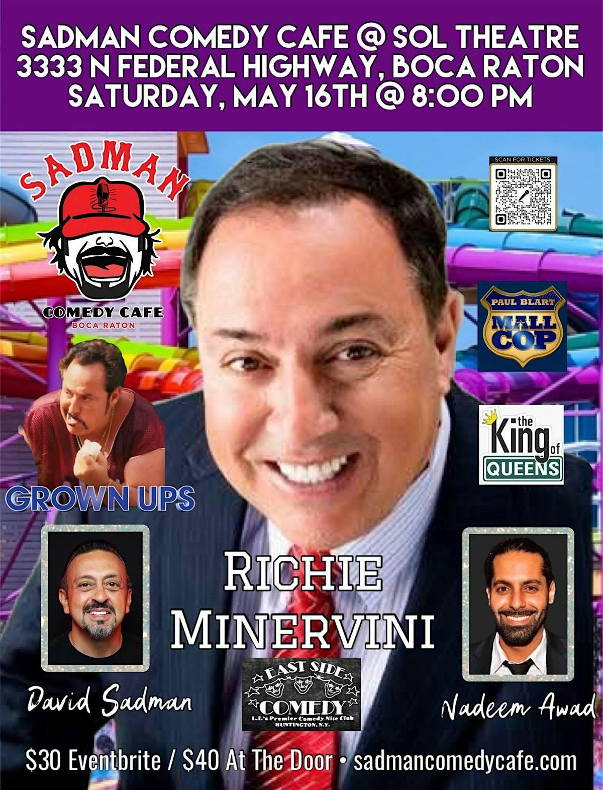Richie Minervini at Sadman Comedy Cafe @ Sol Theatre, Saturday