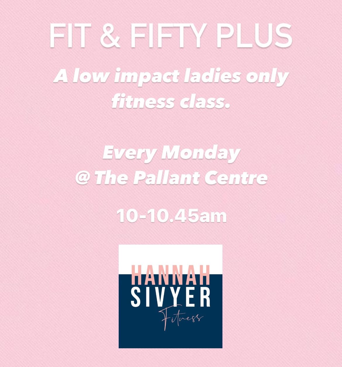 Fit & Fifty Plus with Hannah Sivyer - \u00a34.50 - Pay as you go!