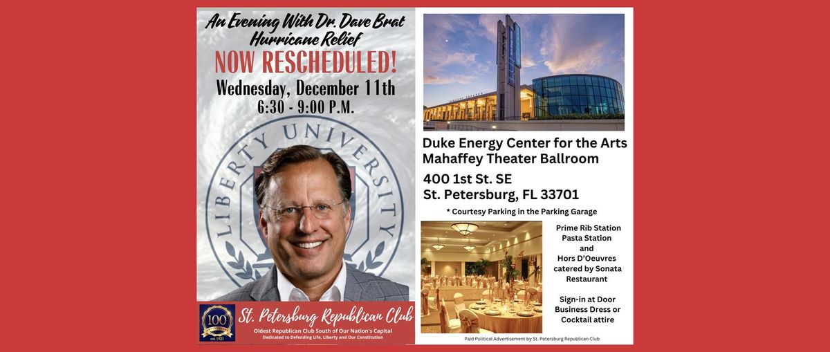 RESCHEDULED: Evening With Dave Brat Hurricane Relief 