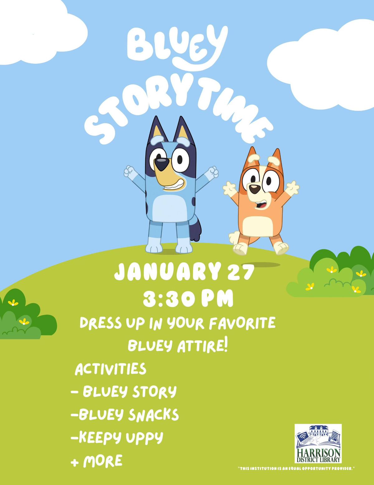 Bluey Themed Story time