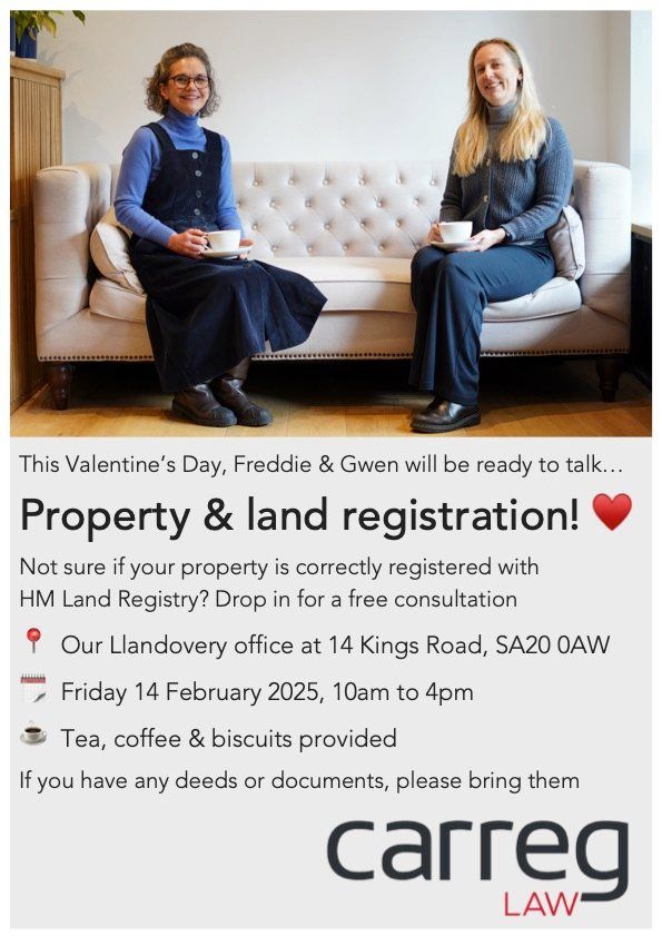 Property & land registration - free drop-in consultations