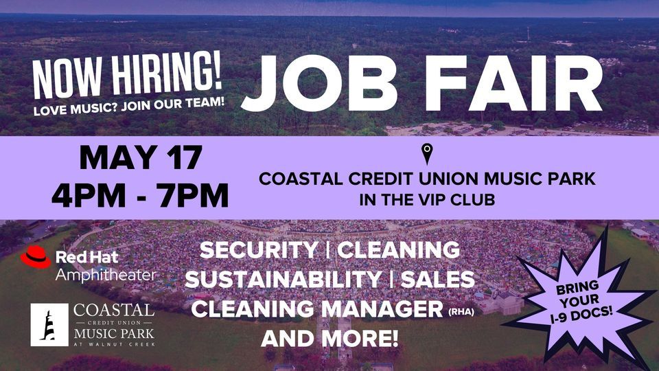 Job Fair 2023 CCUMP and RHA, Coastal Credit Union Music Park at