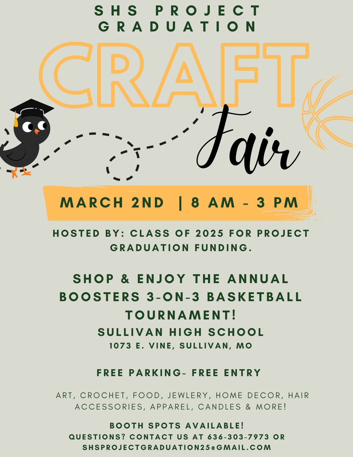 CRAFT FAIR SPONSORED BY: SHS PROJECT GRADUATION 2025