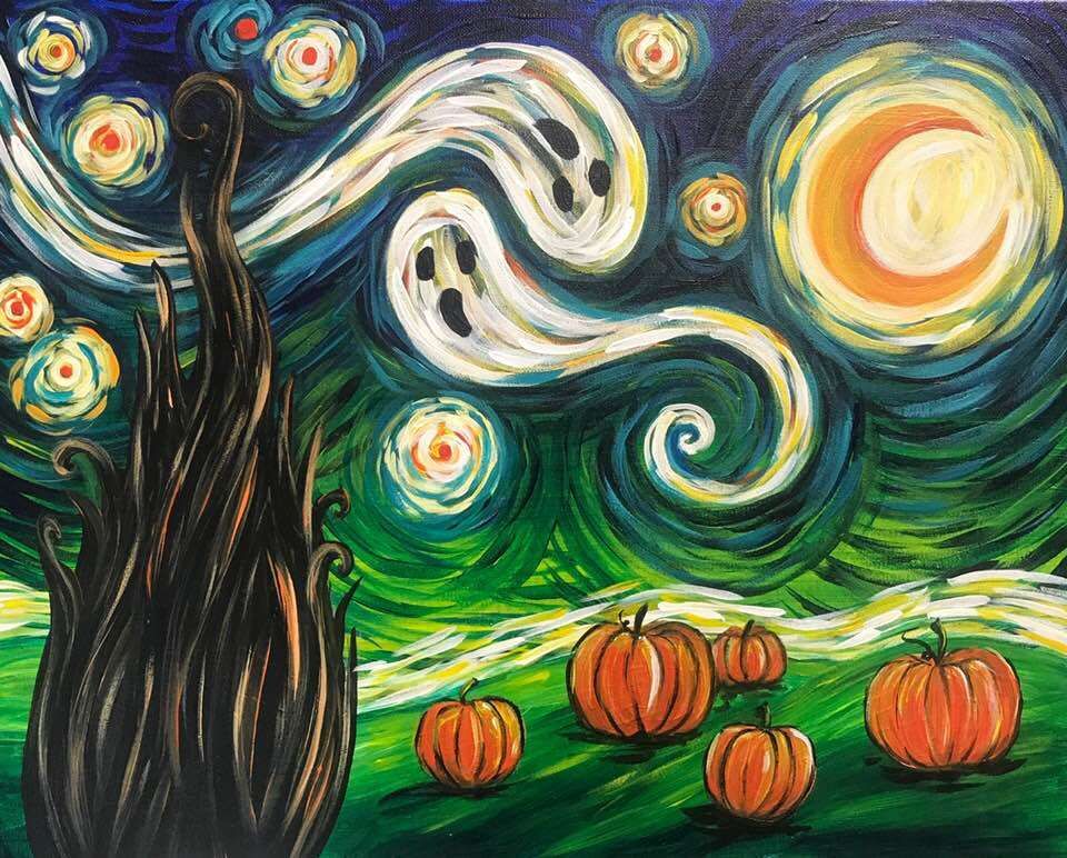 Family Halloween 'Halloween Starry Night' Painting Evening - Wednesday 30th October 2024