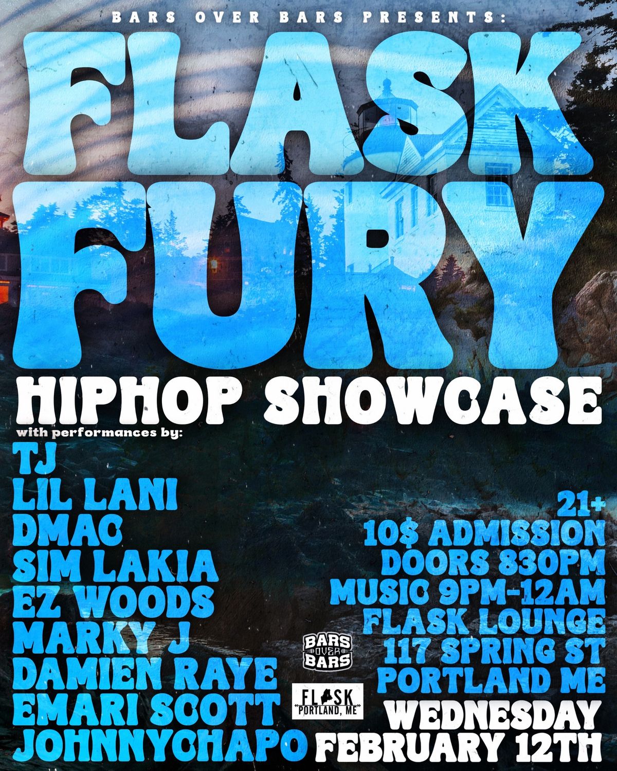 Bars Over Bars Presents: Flask Fury Hiphop Showcase 02\/12\/25