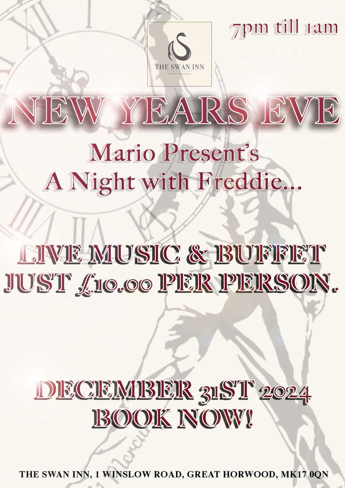 NYE - BOOK NOW - A NIGHT WITH FREDDIE