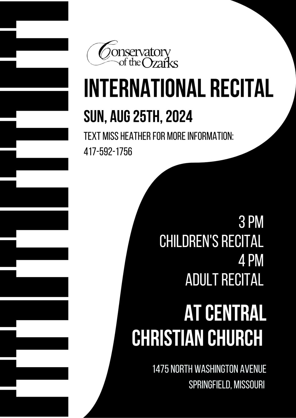 International Recital by Conservatory of the Ozarks 