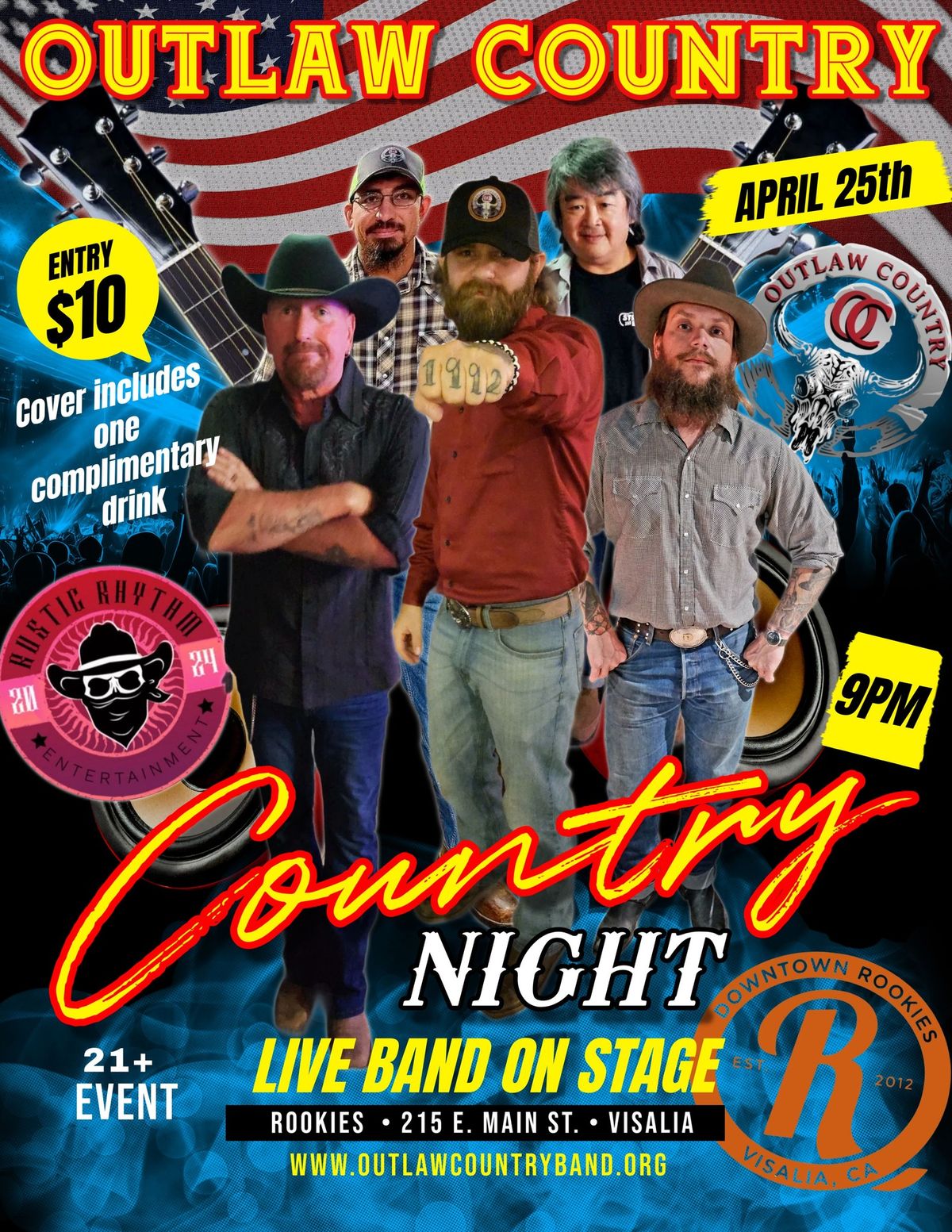 Outlaw Country at Downtown Rookies Visalia 