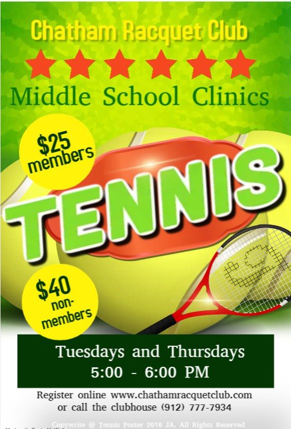 Middle School Tennis Clinic