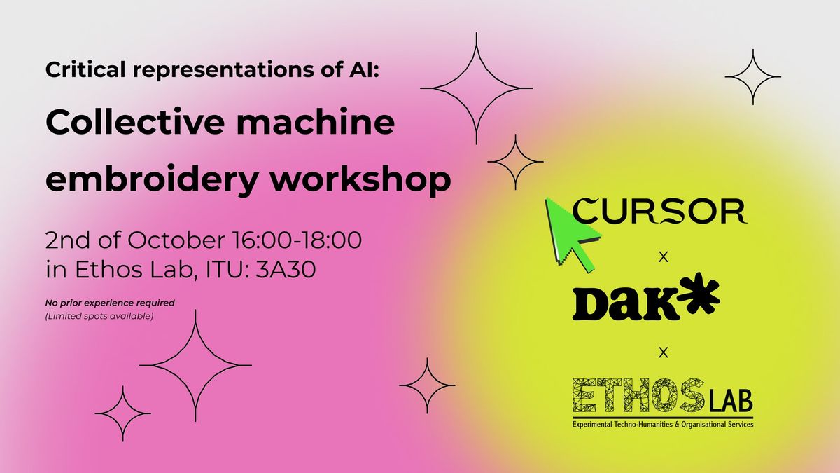 Critical representations of AI: Collective machine embroidery workshop