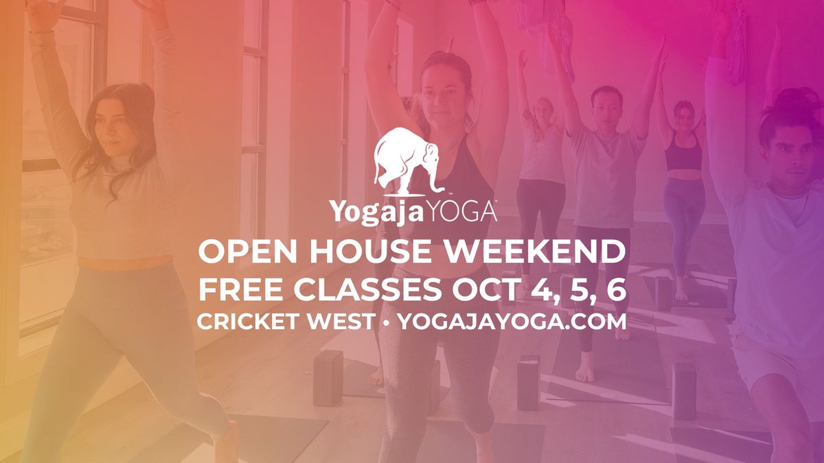 Free Weekend of Classes at Yogaja Open House - We're giving away a year of free classes, $999 value!