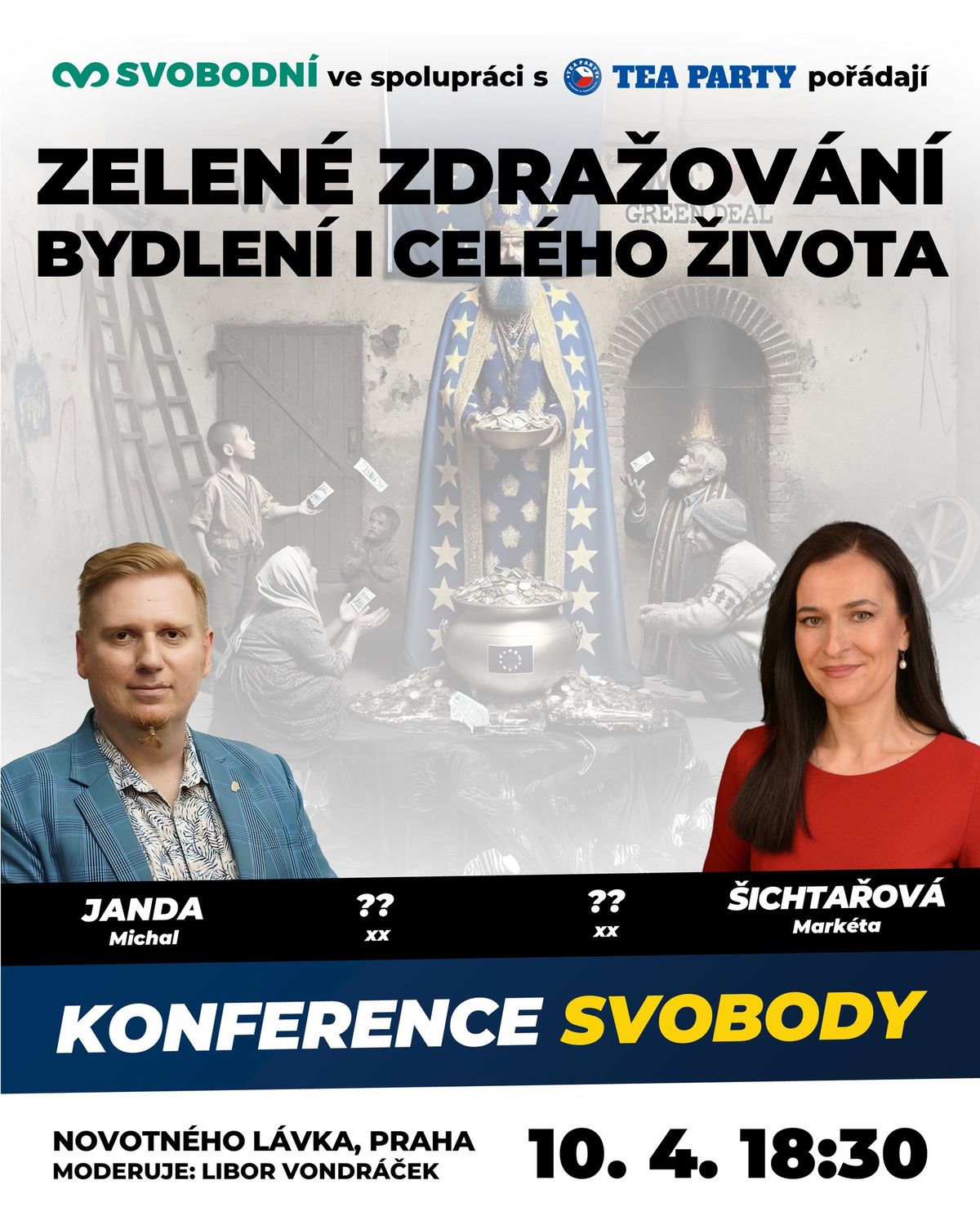 Konference svobody: Co v\u0161echno zdra\u017e\u00ed zelen\u00e1 ideologie? Zavede se emisn\u00ed povolenka na \u017eivot? 