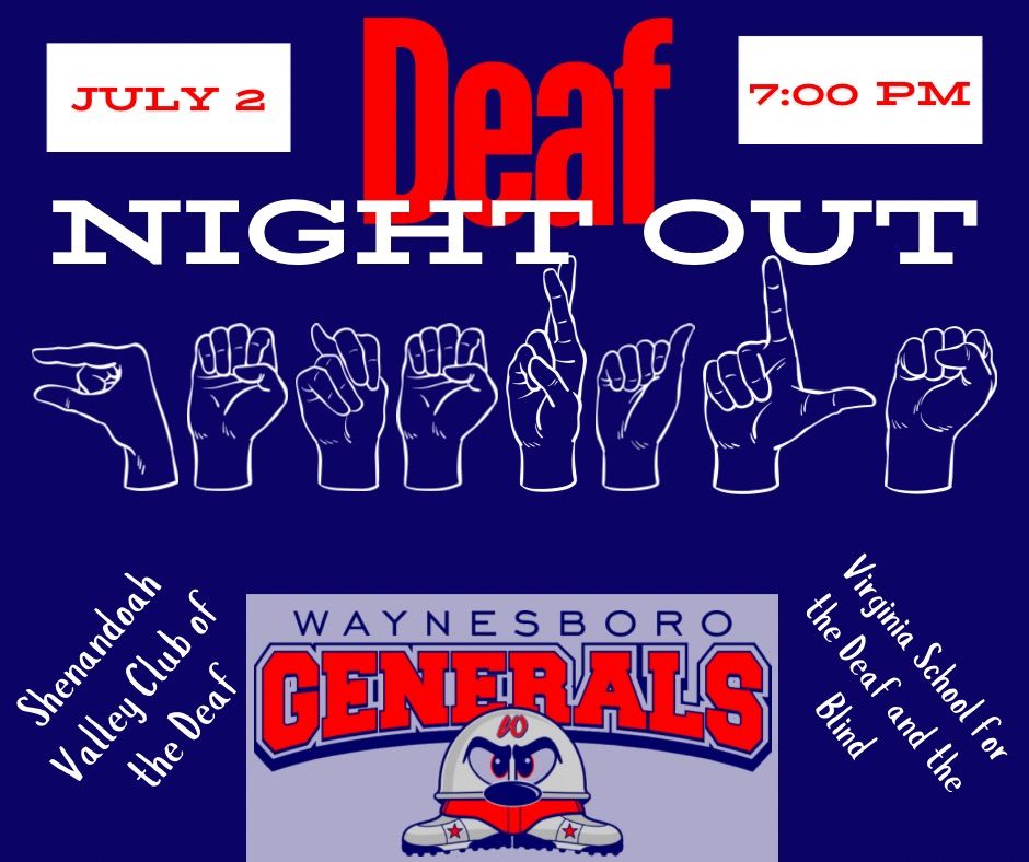 Deaf Night Out at the Waynesboro Generals baseball game