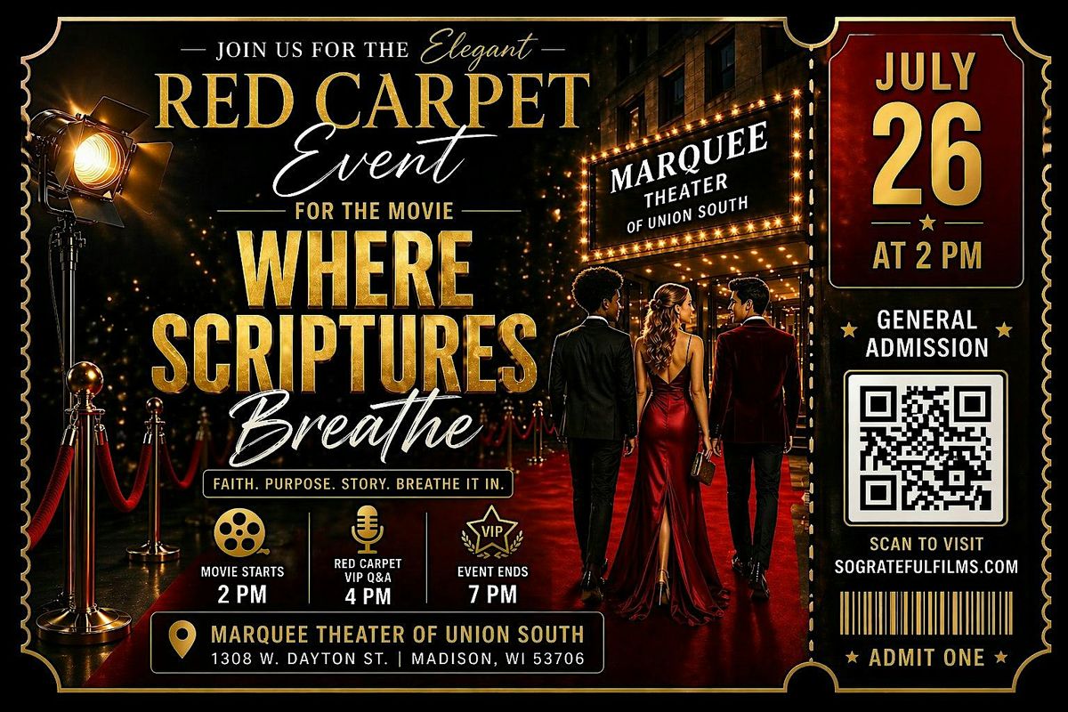 Where Scriptures Breathe Red Carpet Movie Premiere Fund Raiser