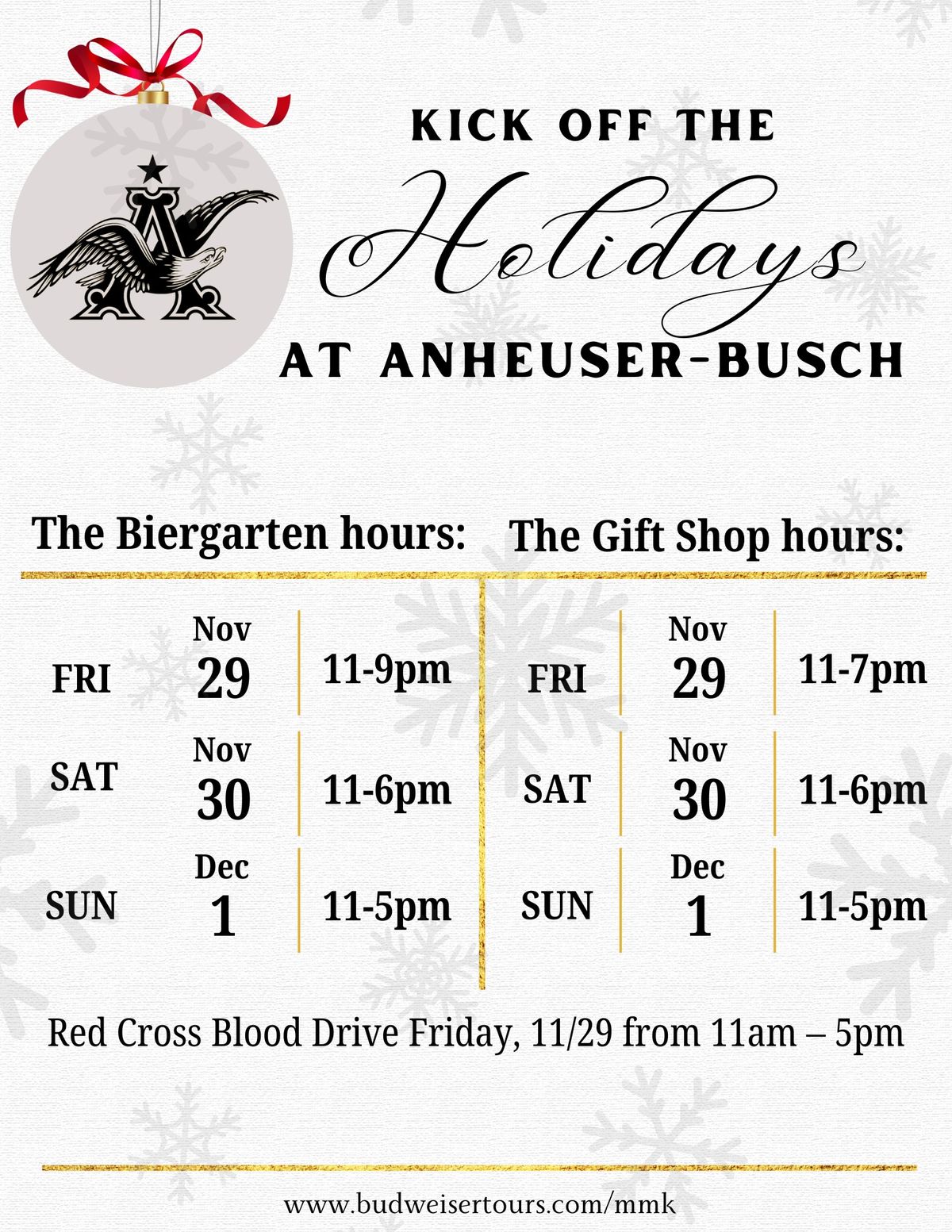 Kick Off the Holidays at Anheuser-Busch