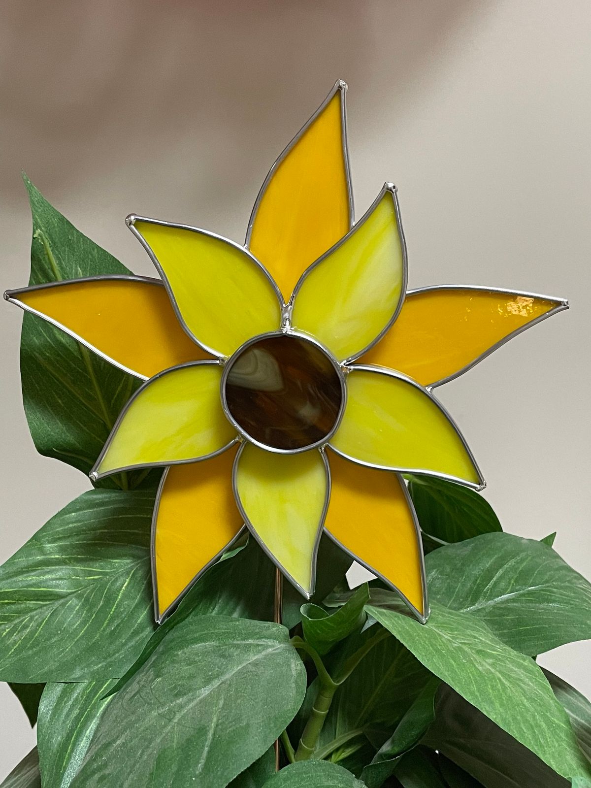 Stained Glass Sunflower Plant Stake-Suncatcher Class @ Hang Workshop