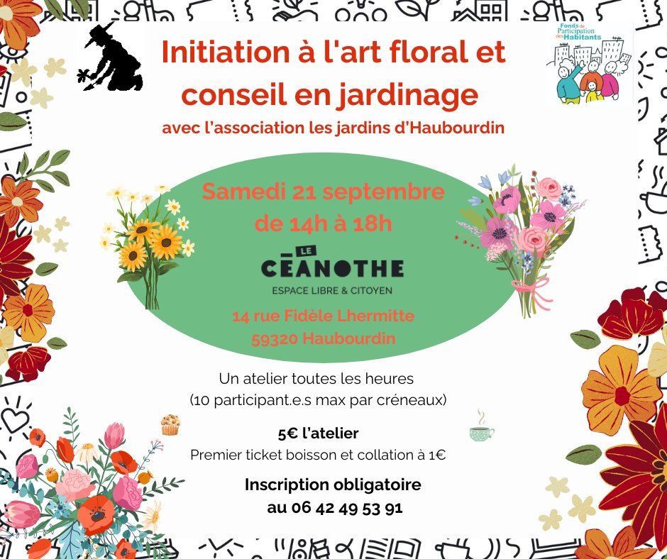 Initiation \u00e0 l'art floral et conseil en jardinage 