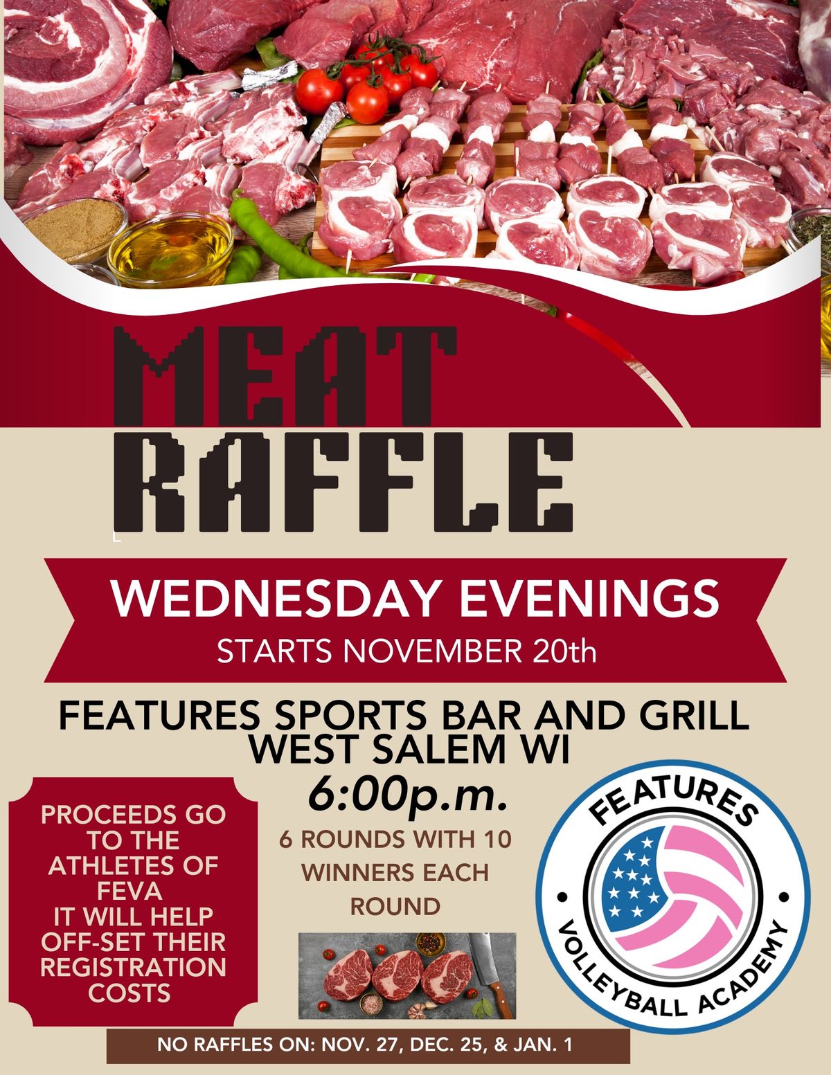 FeVA Meat Raffle for Brooks team