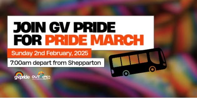 GV Pride bus tour | Midsumma Pride March Sun 2 Feb 2025