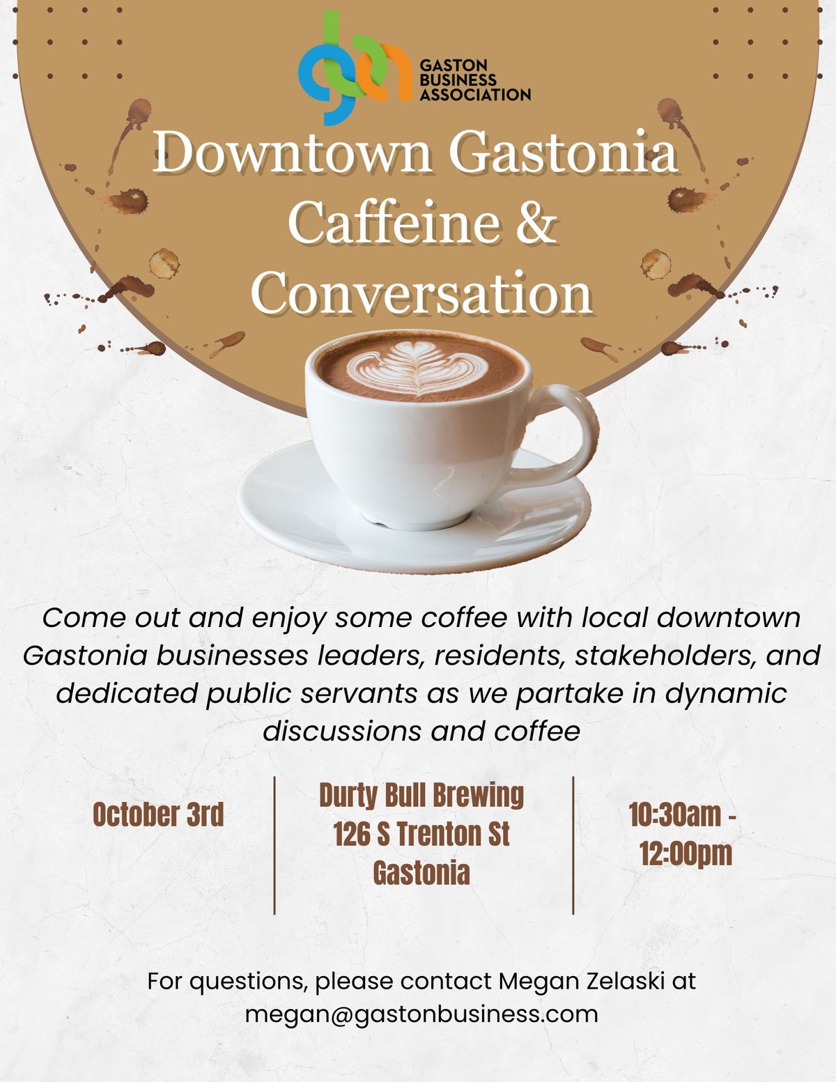 Downtown Gastonia Caffeine & Conversation 