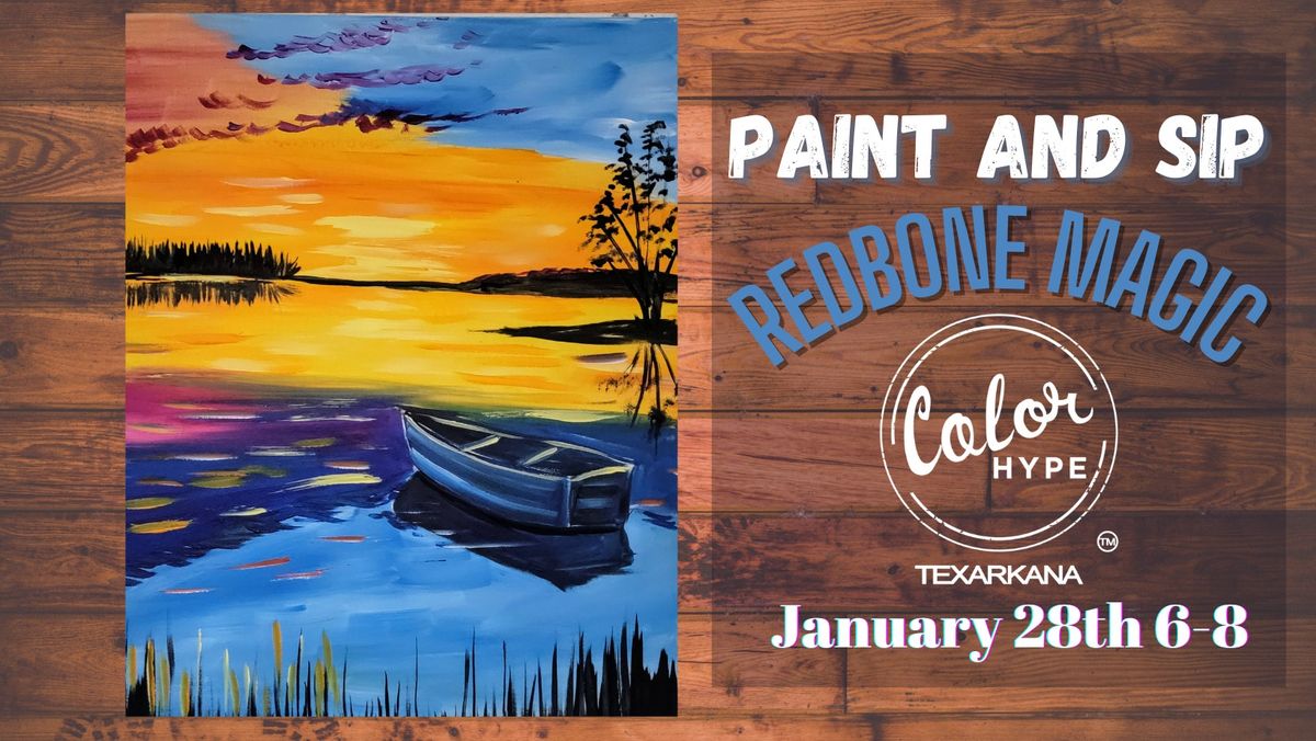 "Serene Waters" Paint and Sip at Redbone Magic with ColorHype TXK