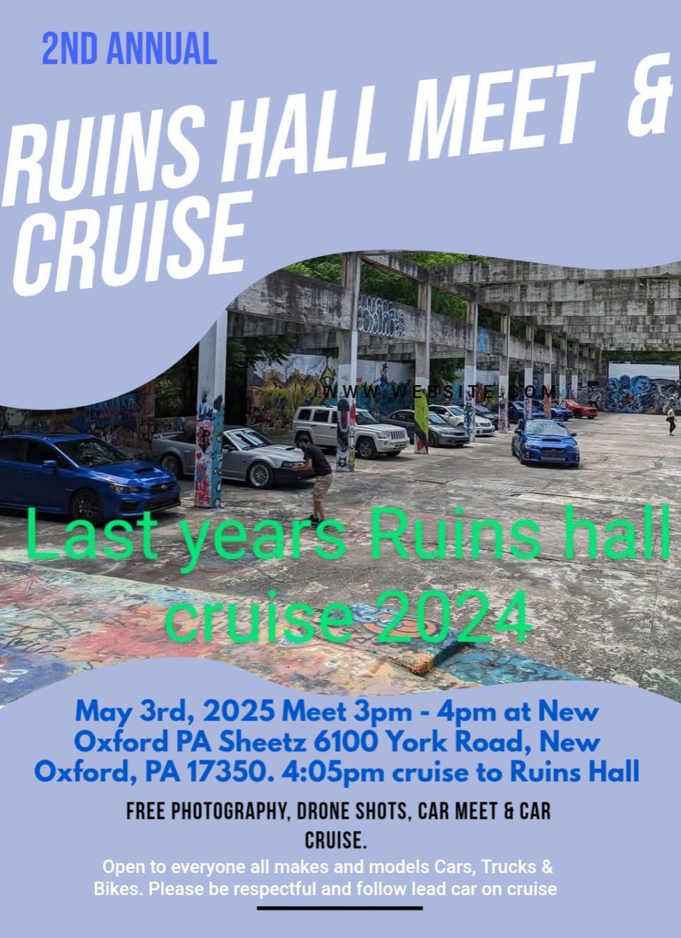 2nd annual Ruins Hall Meet & Cruise 2025