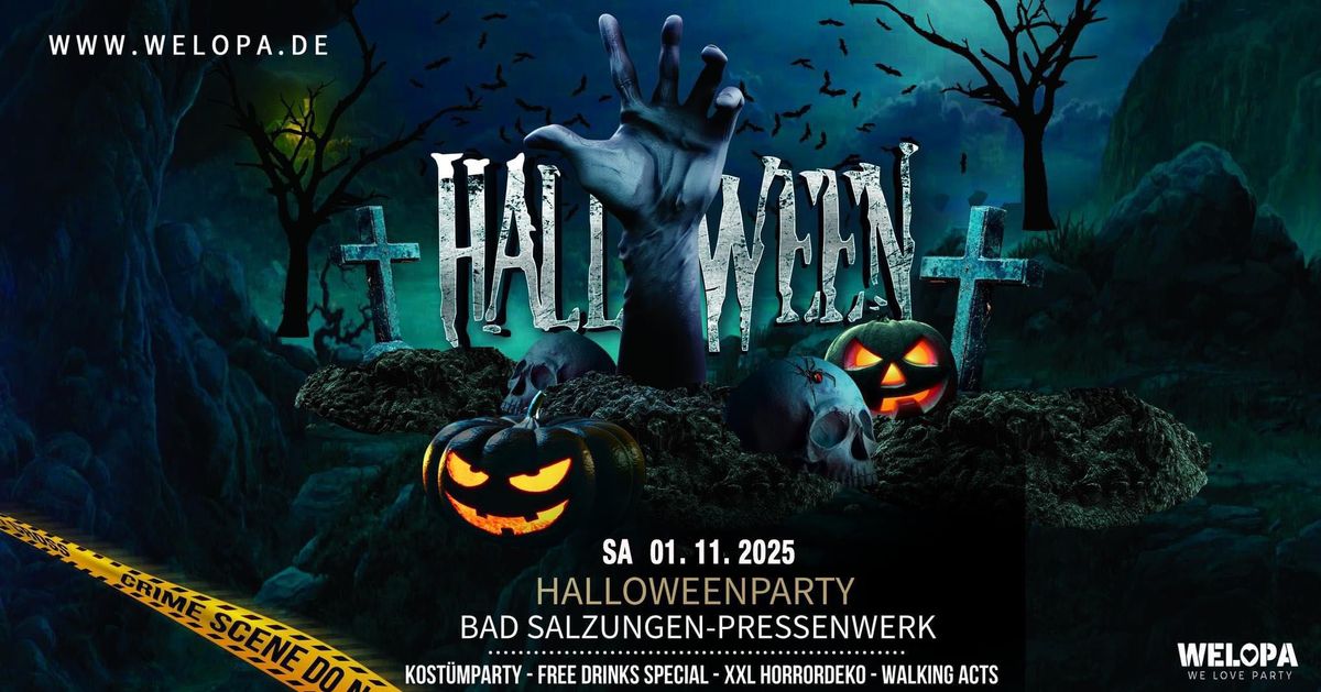 DIE XXL HALLOWEENPARTY - am 01.11.2025 - Bad Salzungen I Pressenwerk