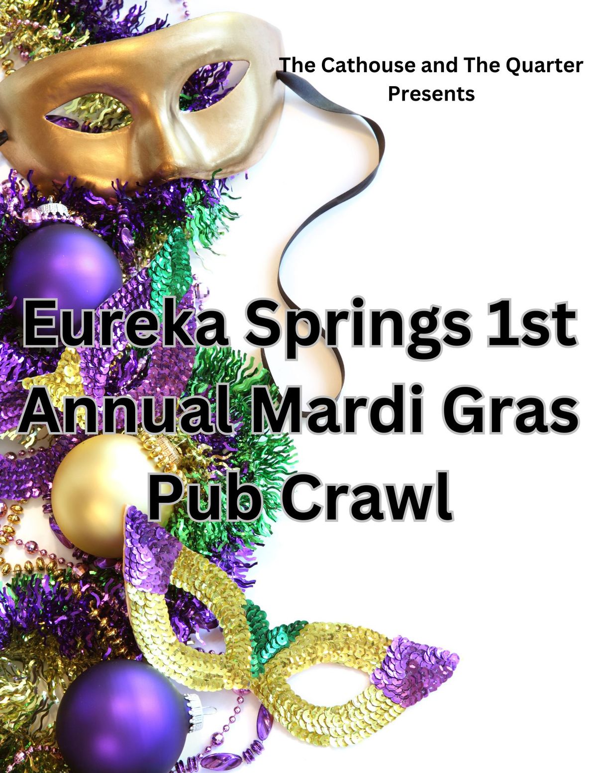 Mardi Gras Pub Crawl @ The Cathouse!