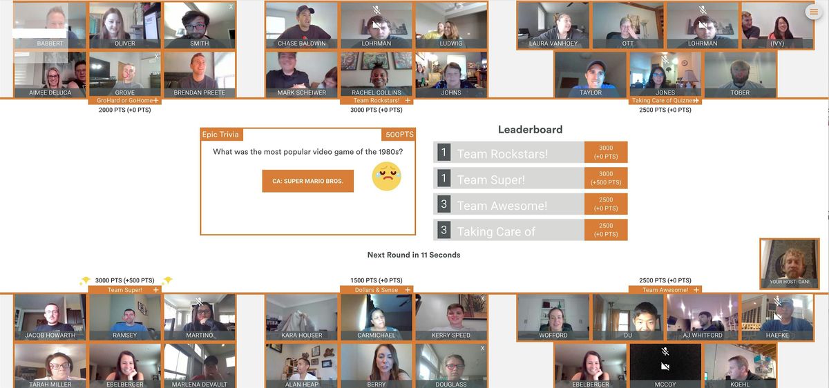 Ventura Virtual Game Night: Trivia, Charades, and Drawing over Video