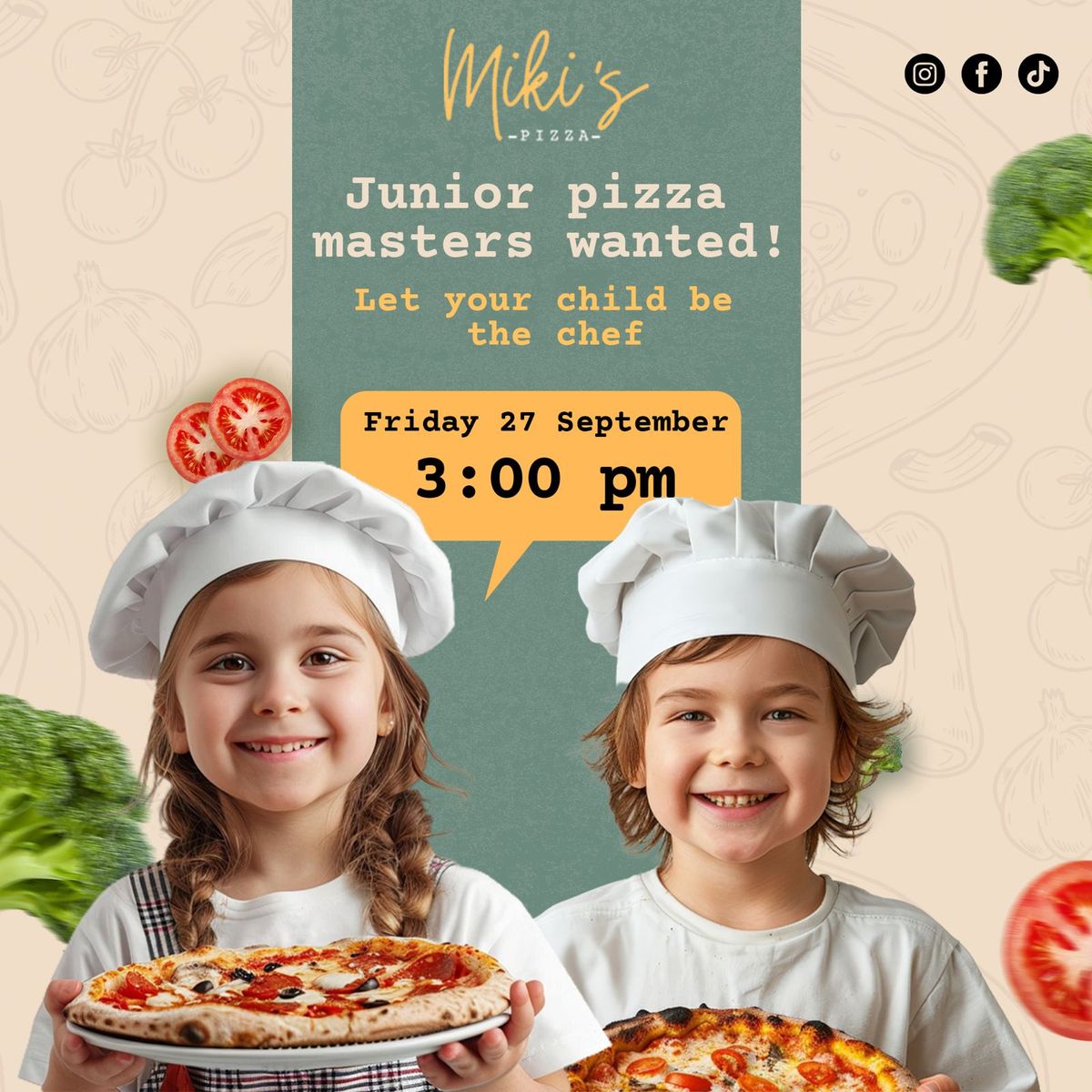 Young chef - Let your child be the pizza chef!