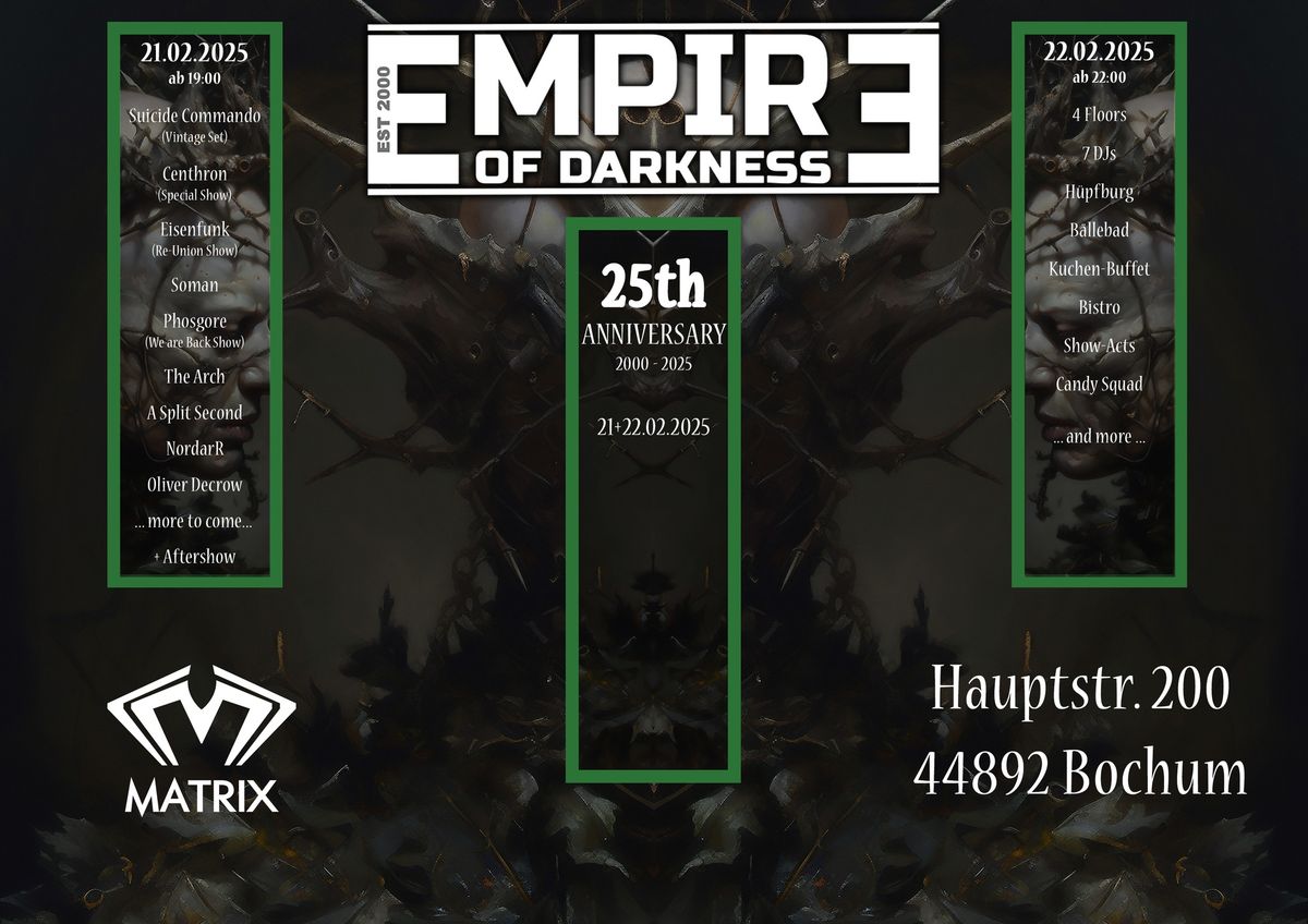 25 Years Empire of Darkness ( 2 Tage - 21+22.02.2025 )