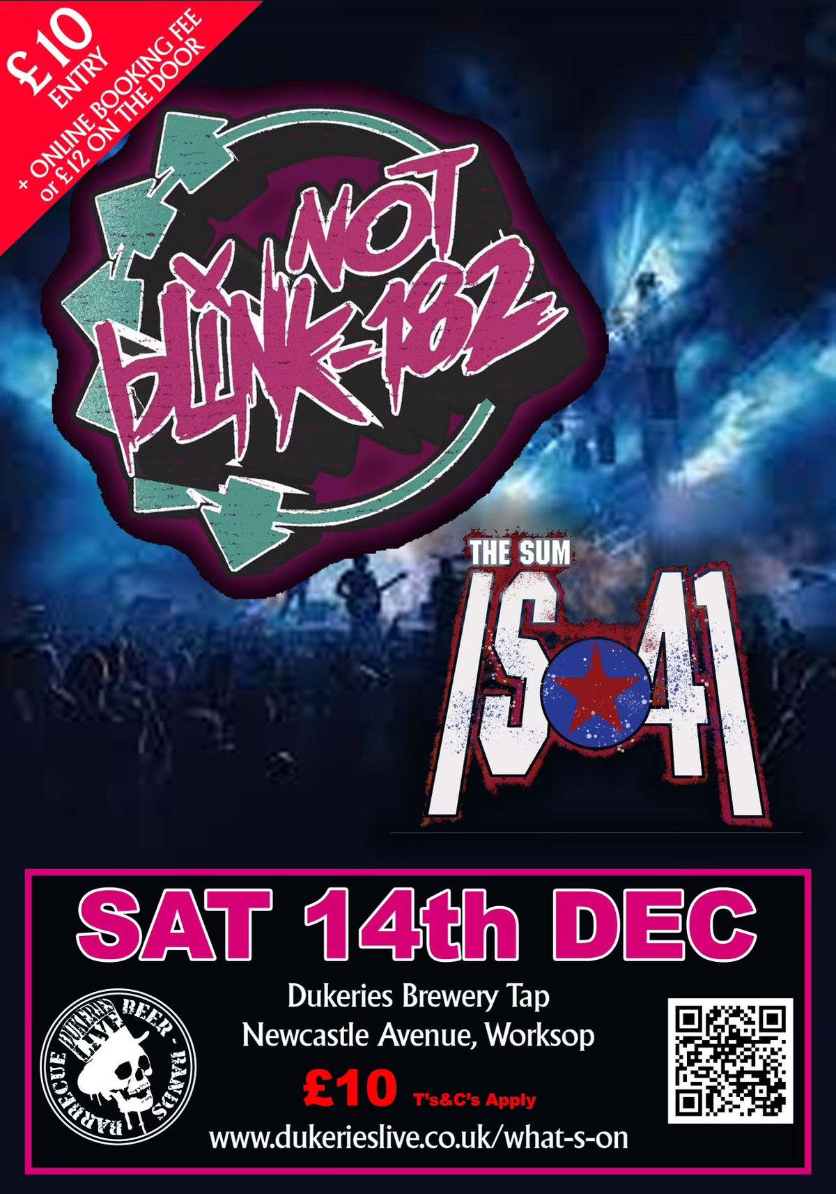 TICKET ONLY | NOT BLINK 182 & THE SUM IS 41 