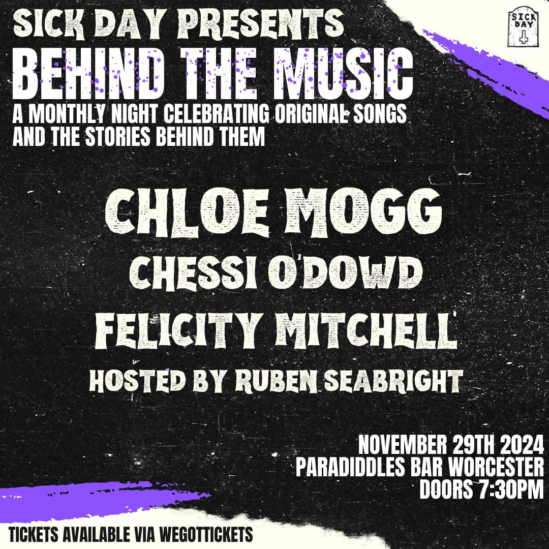 Behind The Music: Chloe Mogg\/\/Chessi O'Dowd\/\/Felicity Mitchell\/\/Hosted by Ruben Seabright 