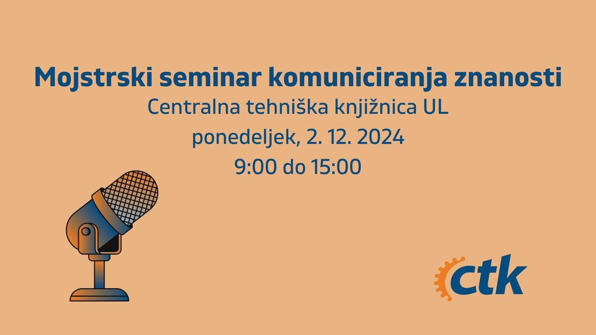 Mojstrski seminar komuniciranja znanosti